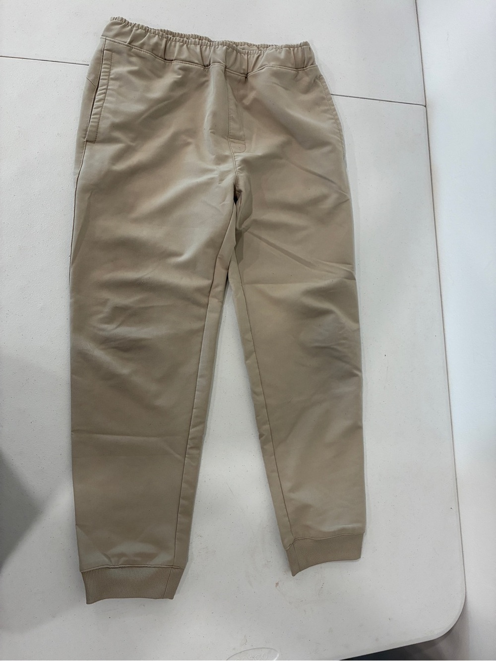 Old Navy Kids StretchTech Khaki Jogger Pants- Tan/Stone size Large (10-12) plus